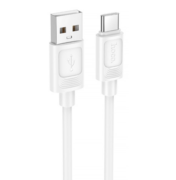 Кабель USB Hoco X122 Silicone USB to Type-C 3A (1m) (Білий)-1