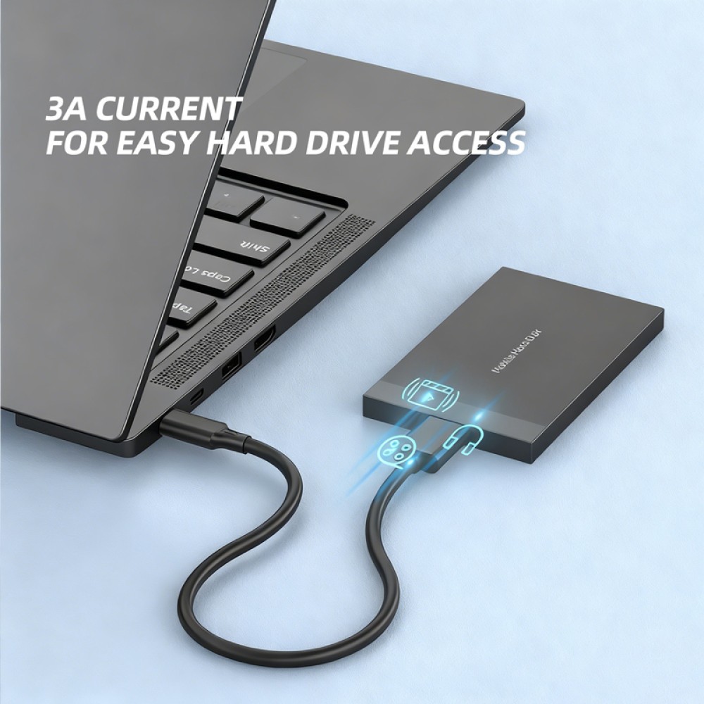 Кабель USB-C на Micro-USB 3.0 2,0м (Чорний)-4