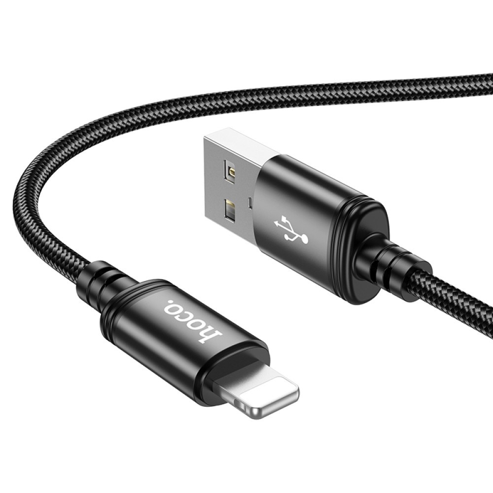 Зарядний шнур Hoco X89 Wind Lightning (2m) (Black)-3