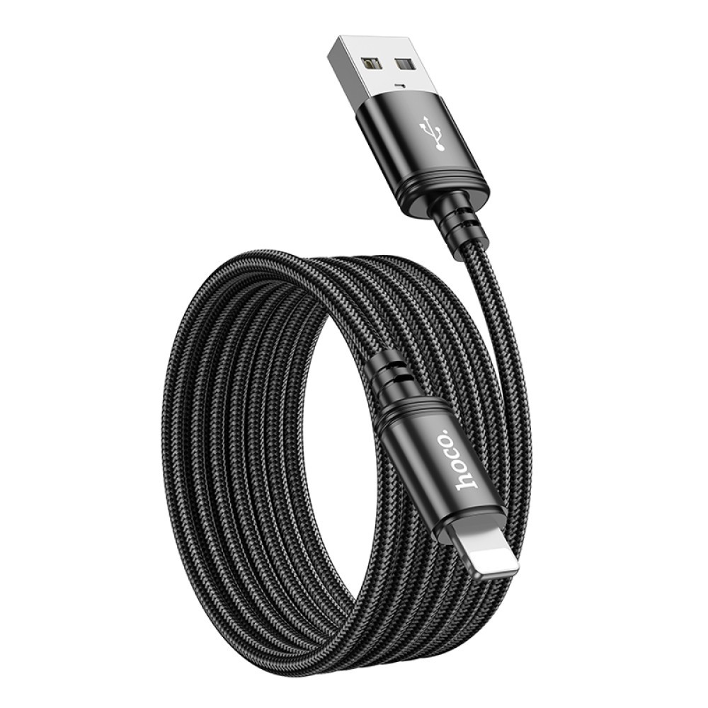 Зарядний шнур Hoco X89 Wind Lightning (2m) (Black)-2