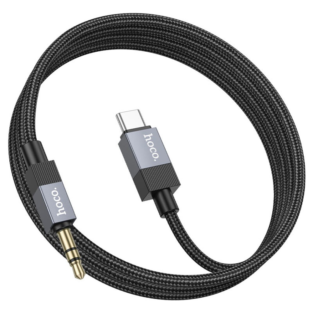 Audio Converter Hoco UPA32B Clever Type-C male to 3.5mm male 1m (Чорний)-1