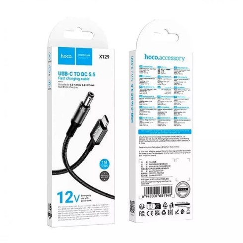 Adapter USB-C to DC 5.5 12V Hoco X129-0