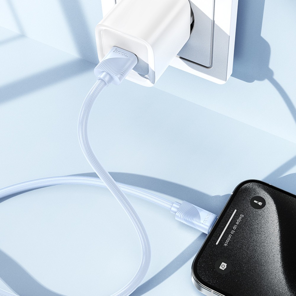 Кабель Hoco X114 Energy USB  to Type-C (3A) 1m (Білий)-3