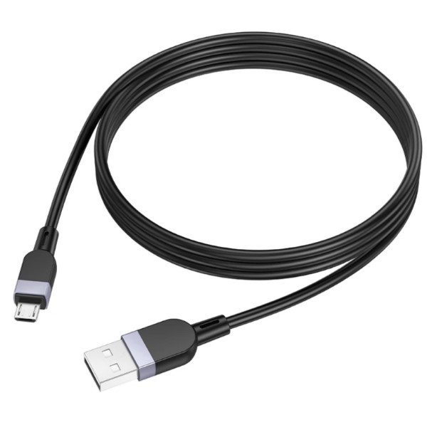 Кабель Hoco X109 Silicone для Micro 2.4A 1m (Чорний)-1