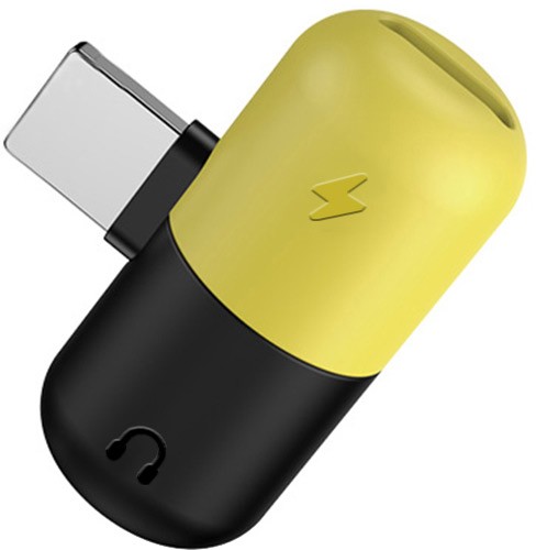 Перехідник Lightning Dual (Чорно-жовтий)-0