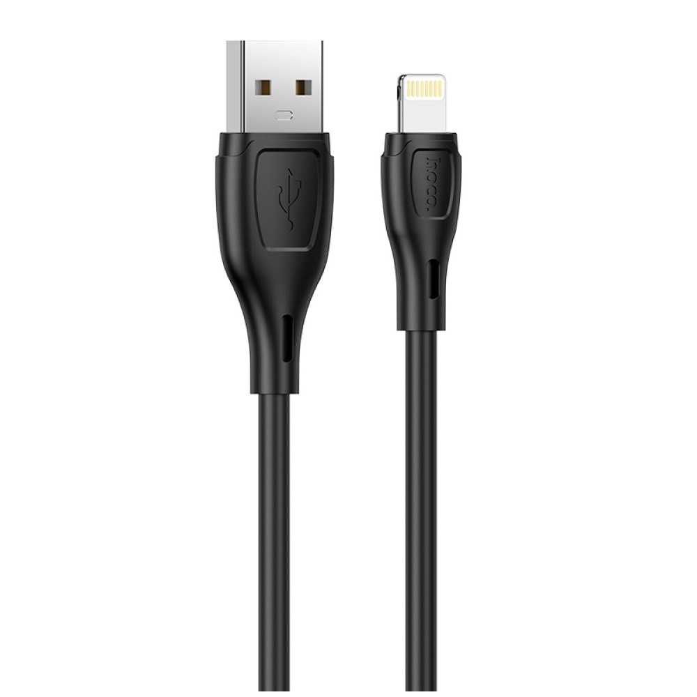 Зарядний шнур Lightning  Hoco X61 Ultimate silicone (Чорний)-1