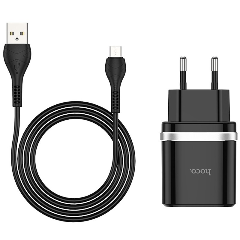 СЗУ HOCO C12Q Smart QC3.0/1USB/3A+micro Black-0
