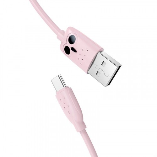 Кабель HOCO KX1 Kikibelief for Type-C 2,4A/1m. Pink-0