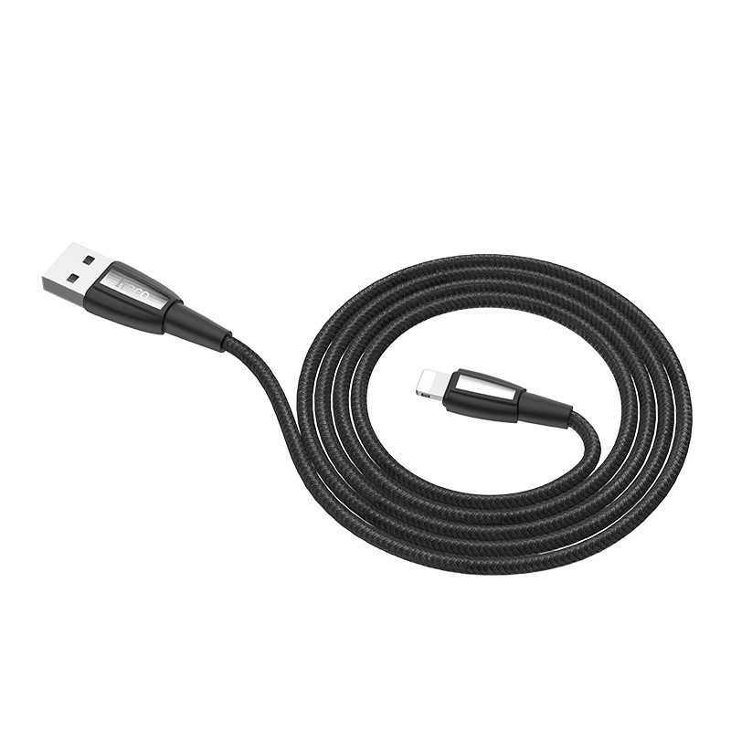Кабель HOCO X39 Titan charging data cable Lightning 2,4A/1m. чорний-0