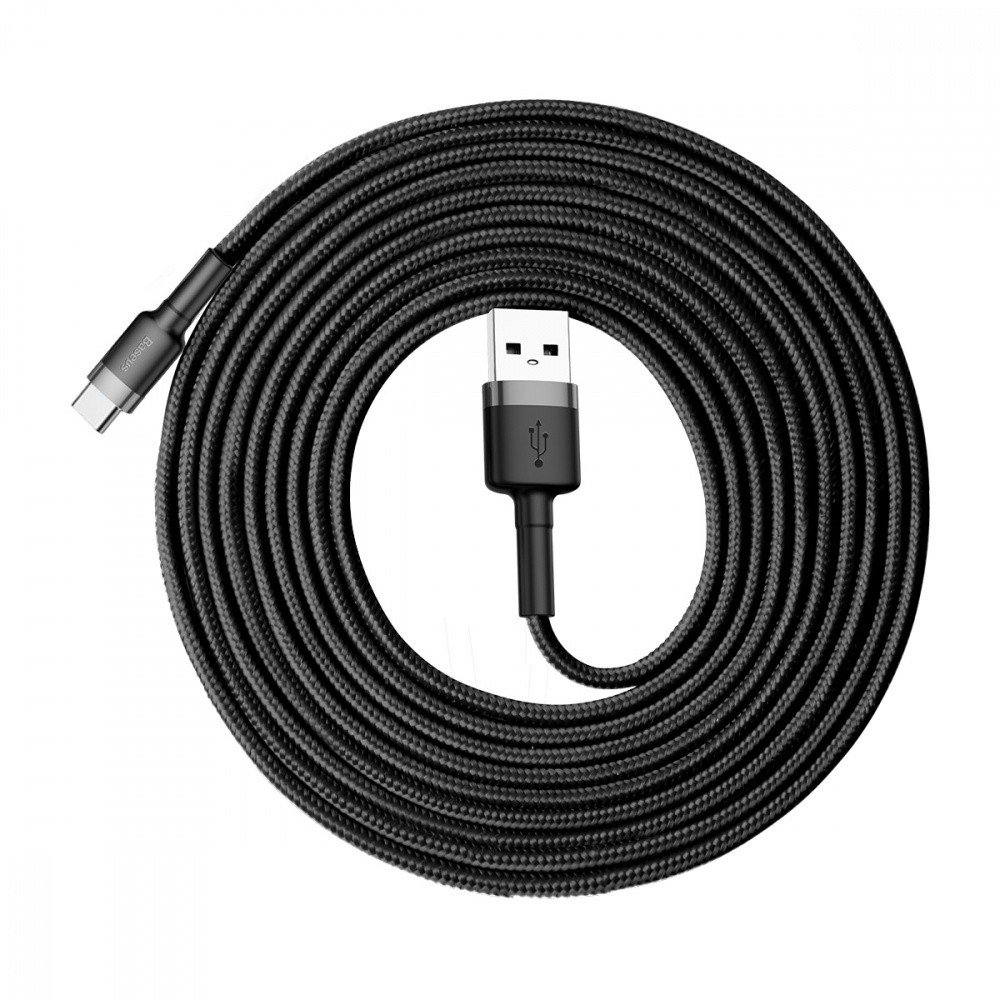 Кабель Baseus Cafule Type-C 2A (2m) чорно-сірий-2