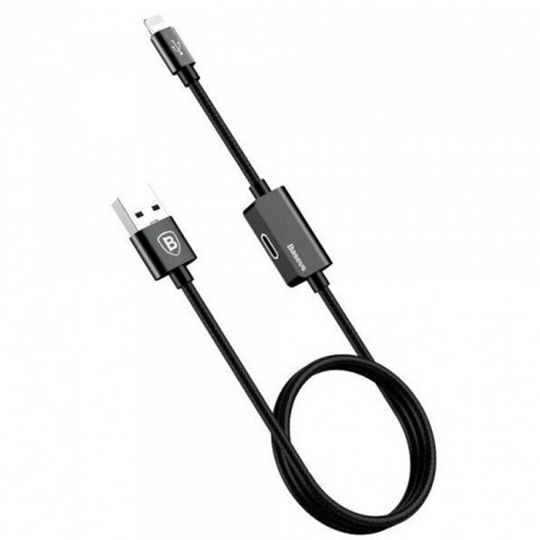 USB кабель Baseus Music series Audio Cable для IPhone чорний-0
