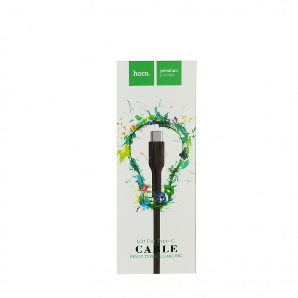 Кабель HOCO U31 Benay Micro Cable 2,4A/1m. чорний-1