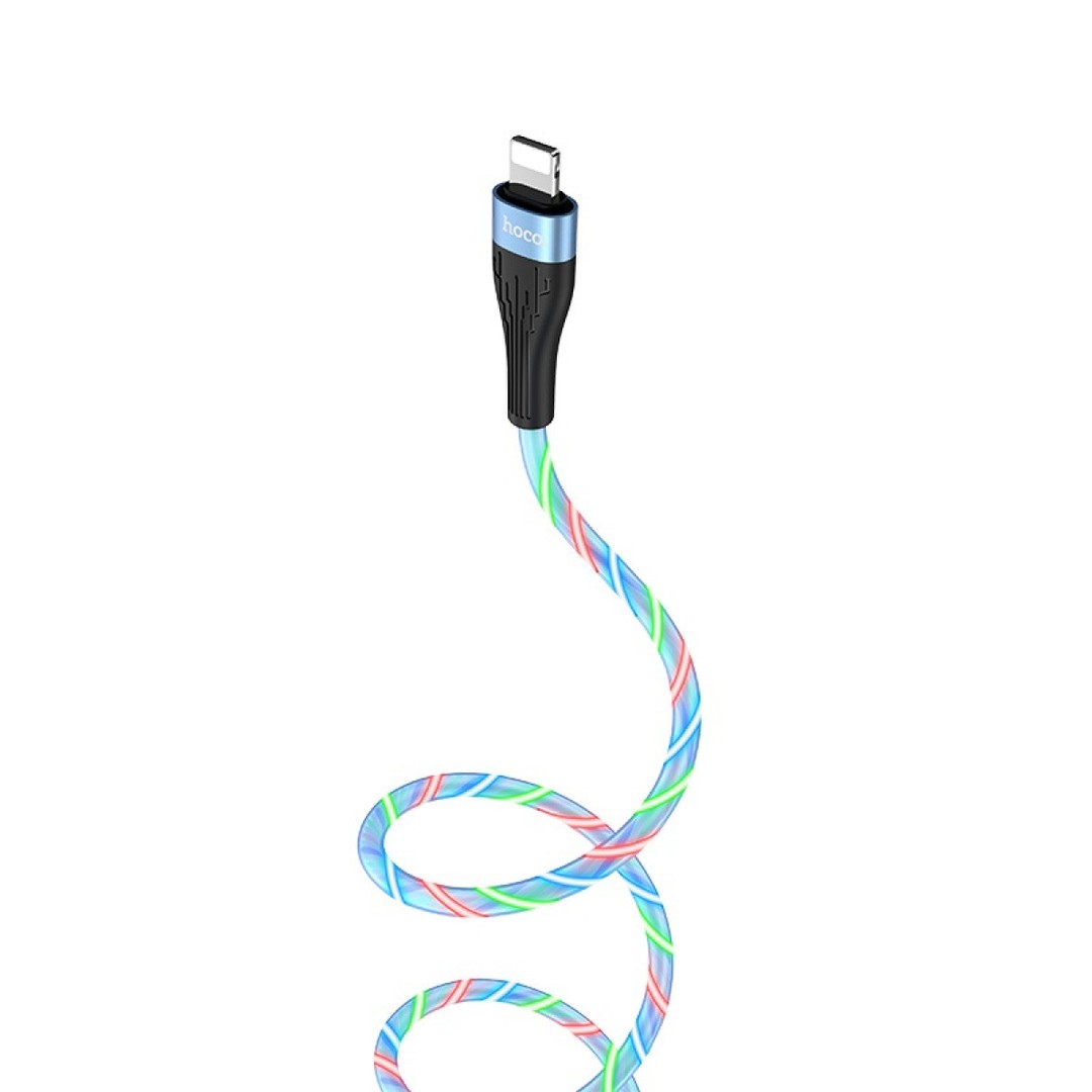 Кабель Hoco  U85 "Charming Night" Lightning (1М) синій-0