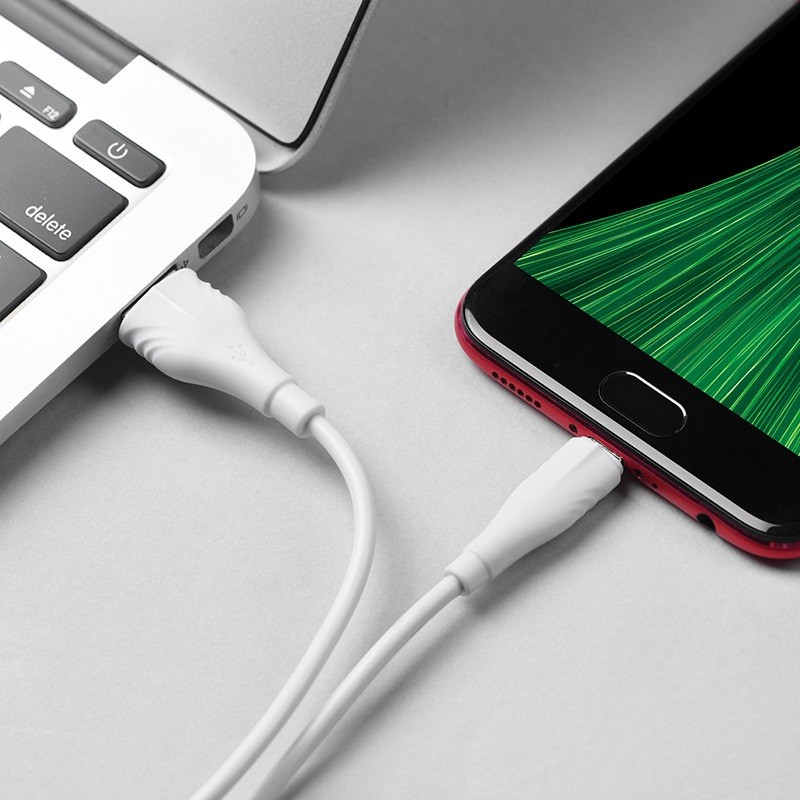 Кабель Borofone BX18  USB to MicroUSB (3m) (Білий)-3