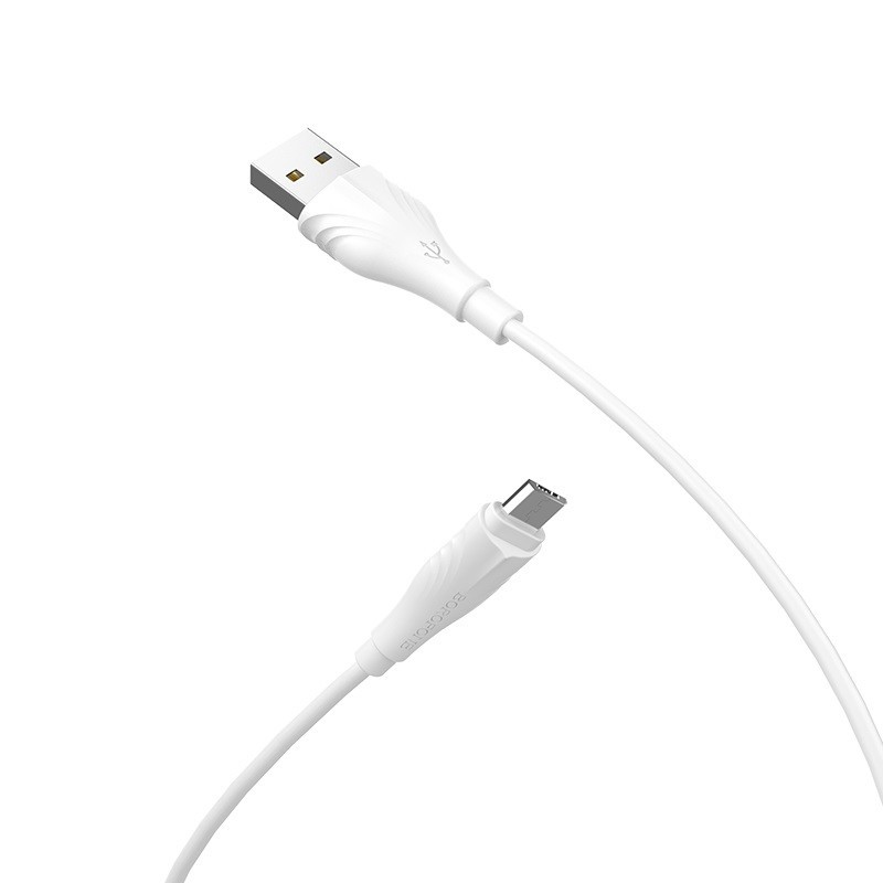 Кабель Borofone BX18  USB to MicroUSB (3m) (Білий)-2