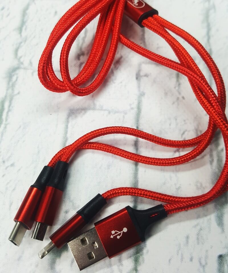 Кабель SKYDOLPHIN S63E 3in1 червоний-0
