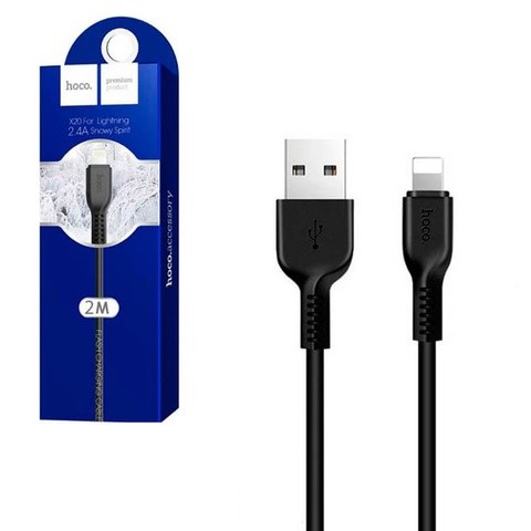 USB cable HOCO X20 Lightning (2m) чорний-0