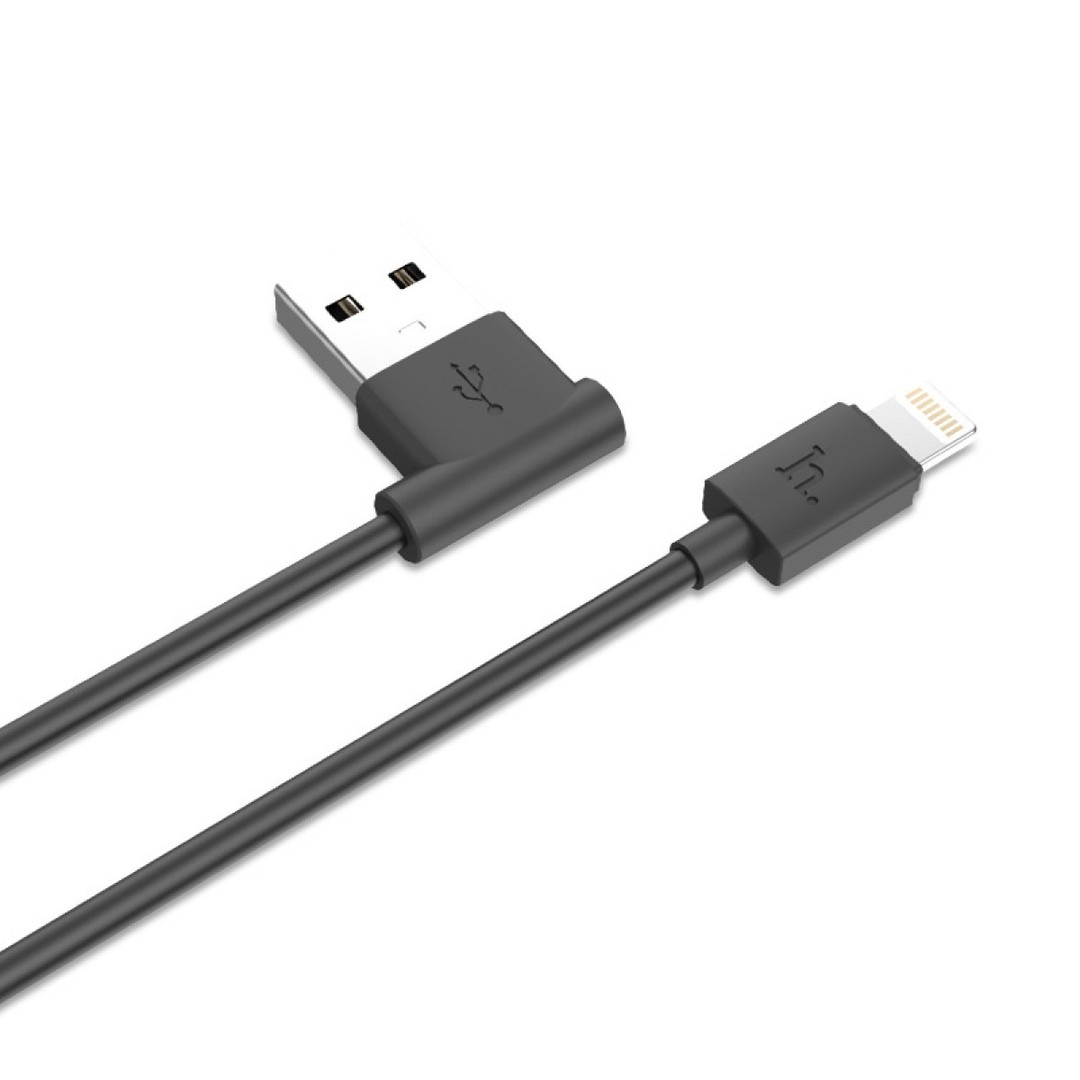 Кабель Lightning Hoco L Shape UPL11 Original  1.2м чорний-0