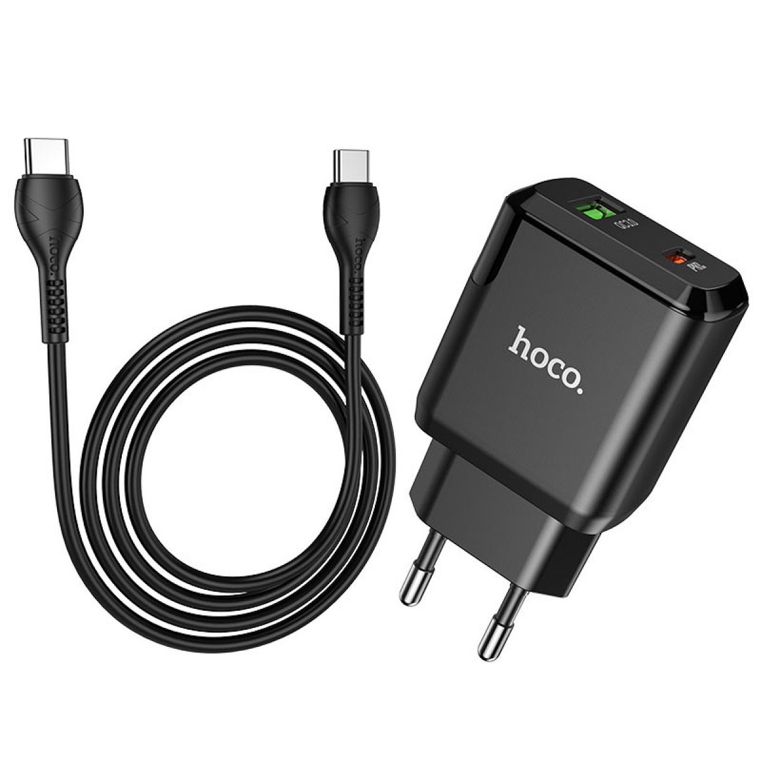 Зарядний пристрій Hoco N5 Favor PD 20W+QC3.0 Type-C to Type-C-1