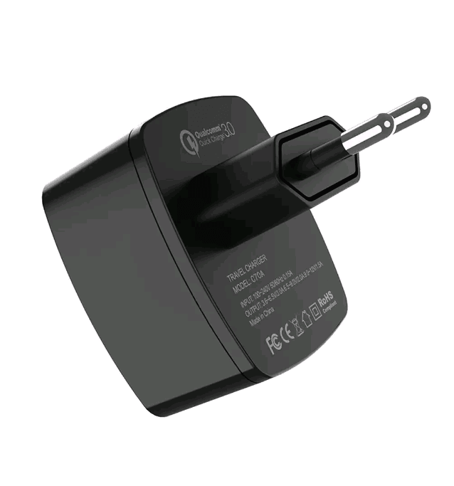 Зарядний пристрій Hoco C70A Type-C QC3.0 1USB чорний-1