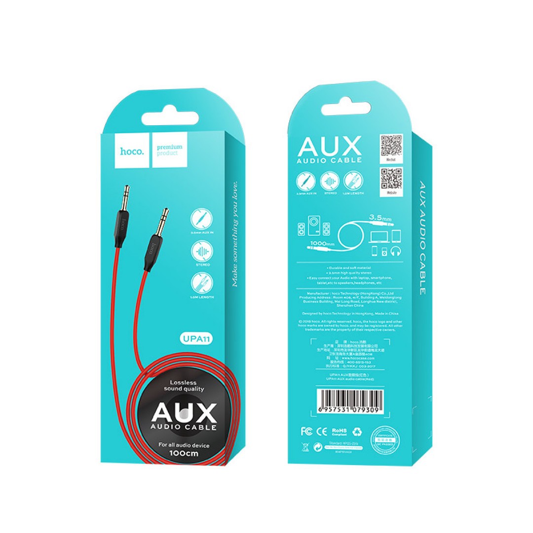 AUX Hoco UPA11 audio cable чорний-0