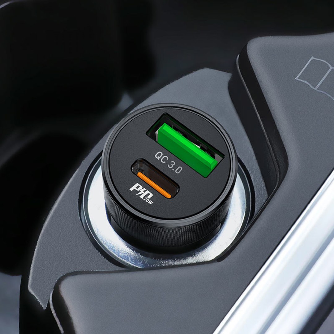 Авто адаптер Hoco Z32B Speed up 2USB PD20W+QC3.0 Швидка зарядка+ Led дисплей-2