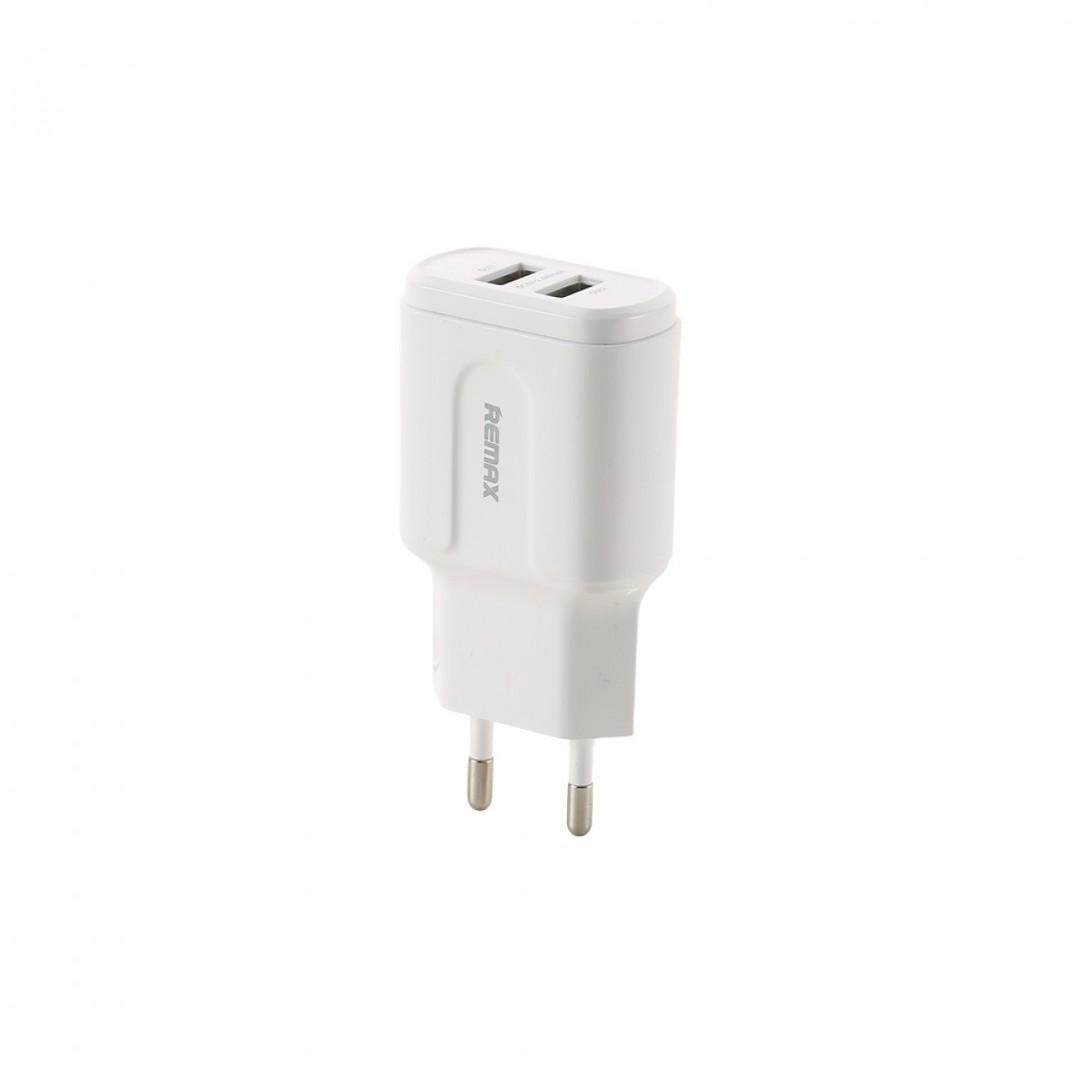 Адаптер мережевий Remax RP-U22 2USB 2.4A білий-1