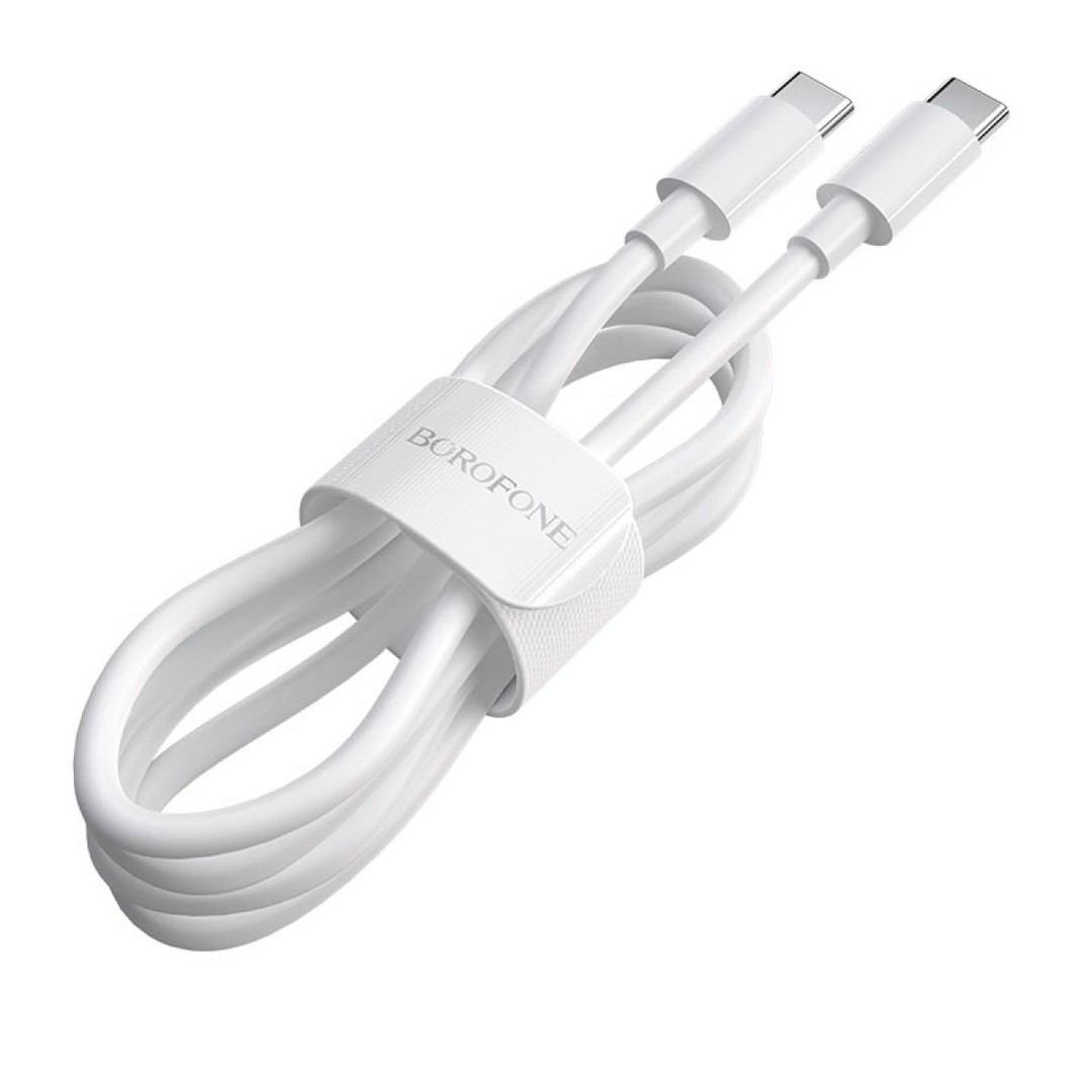 Кабель Type-C to Type-C Borofone BX44 High-energy 100W 1m білий-1