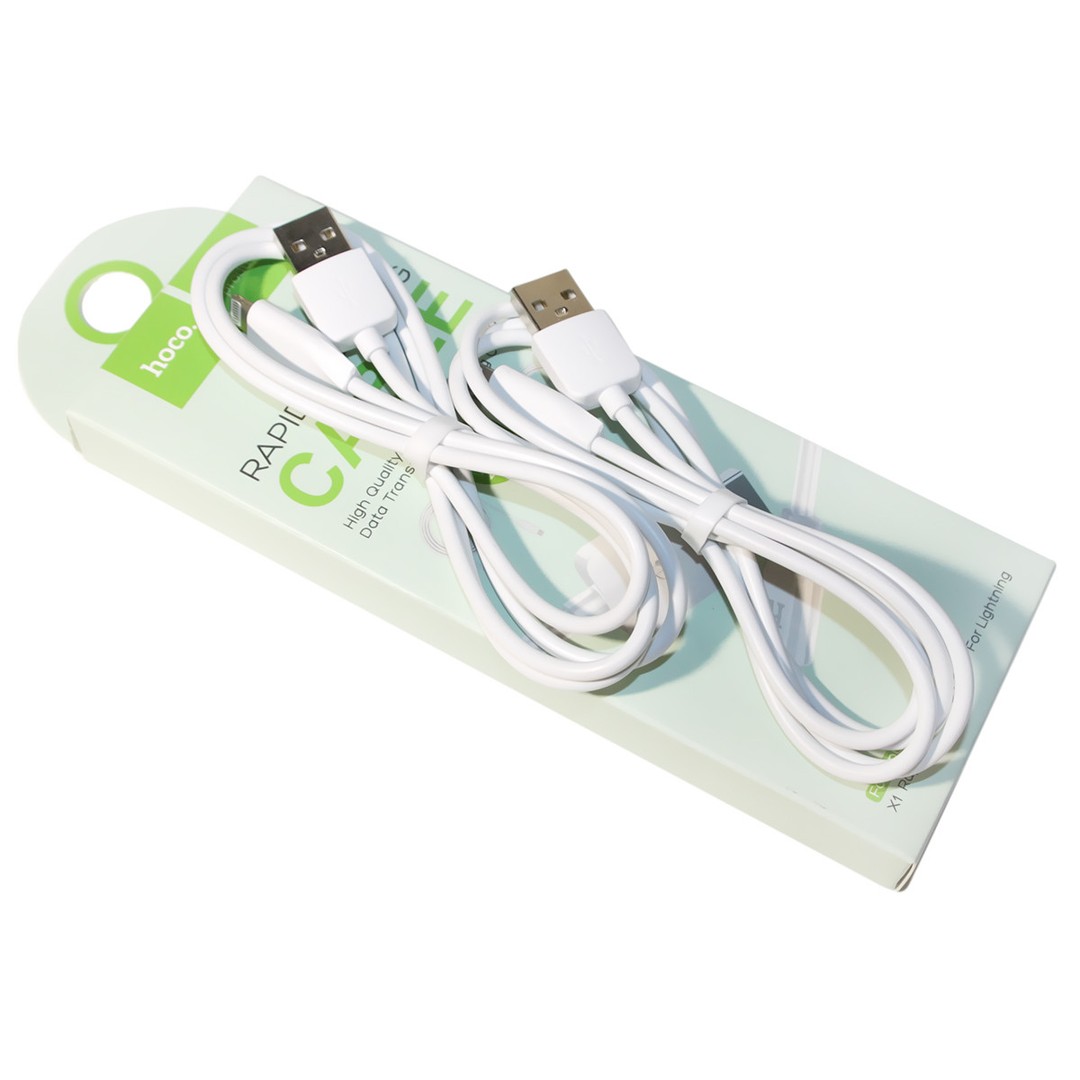 Кабель Lightning Hoco X1 (2pcs) 1m білий-0