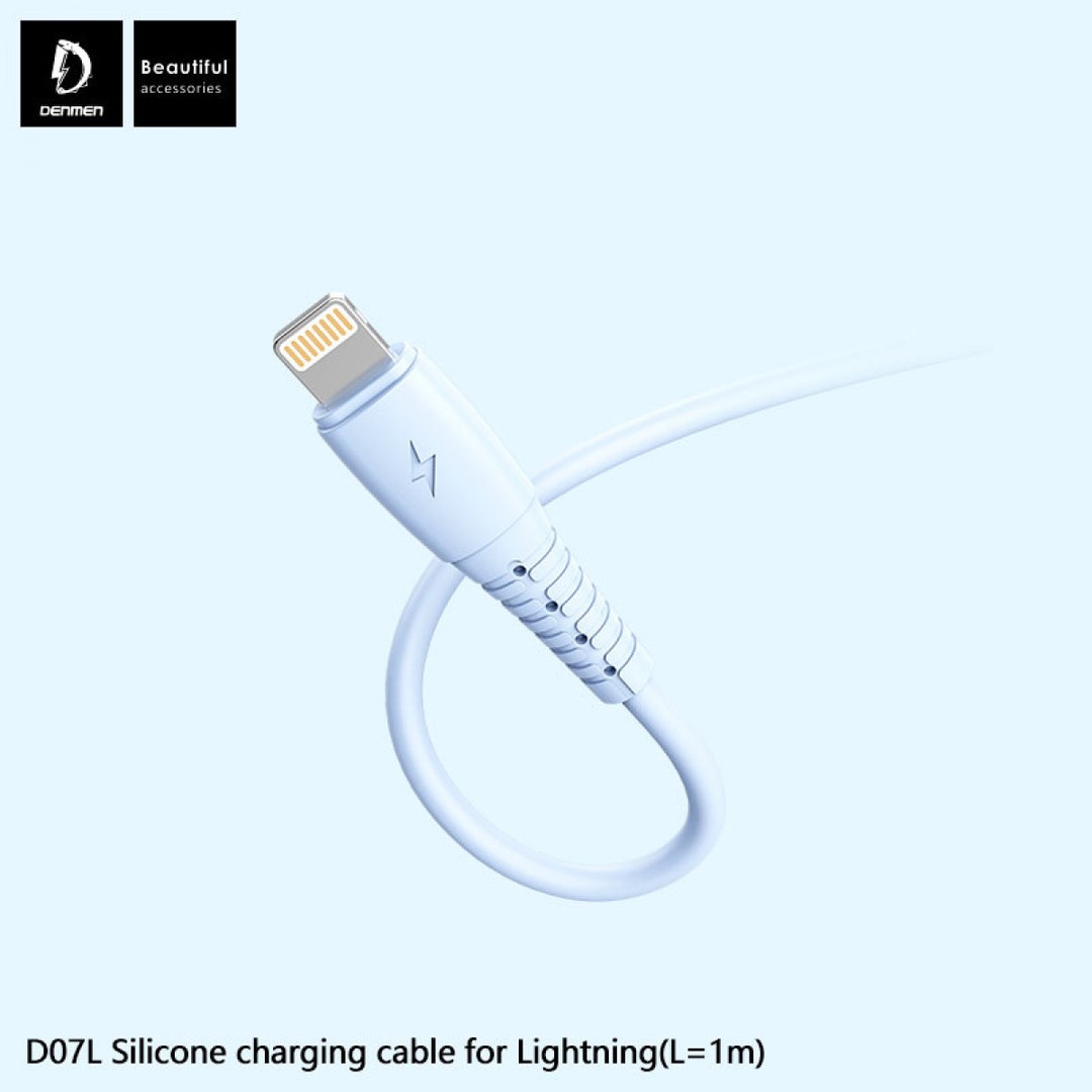 Кабель Lightning Denmen D07L бузковий-0