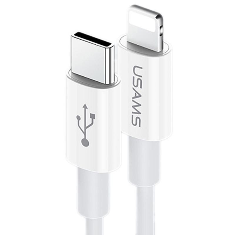 Cable Usams US-SJ407 Fast Charging U44 Type-C -> Lightning Grey 1.2m-1