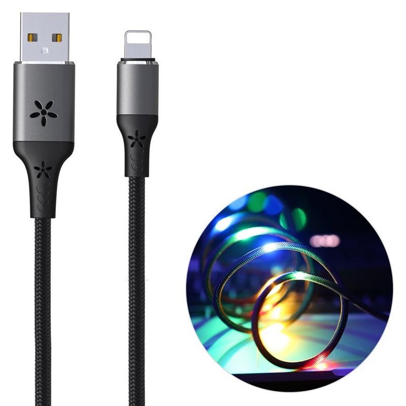 USB Cable Remax (OR) EL Data RC-133i (Sound-Activated) Lightning Grey 1m-1