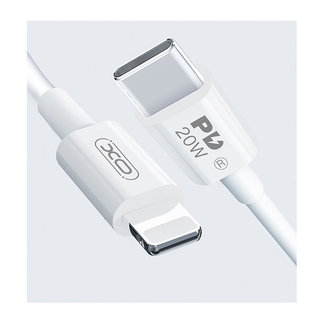 Кабель XO NB-Q189A PD 20W Type-c to Lightning 1M (White)-0