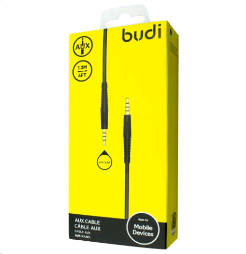AUX Cable Budi (M8J150) 1.2m (Black)-0