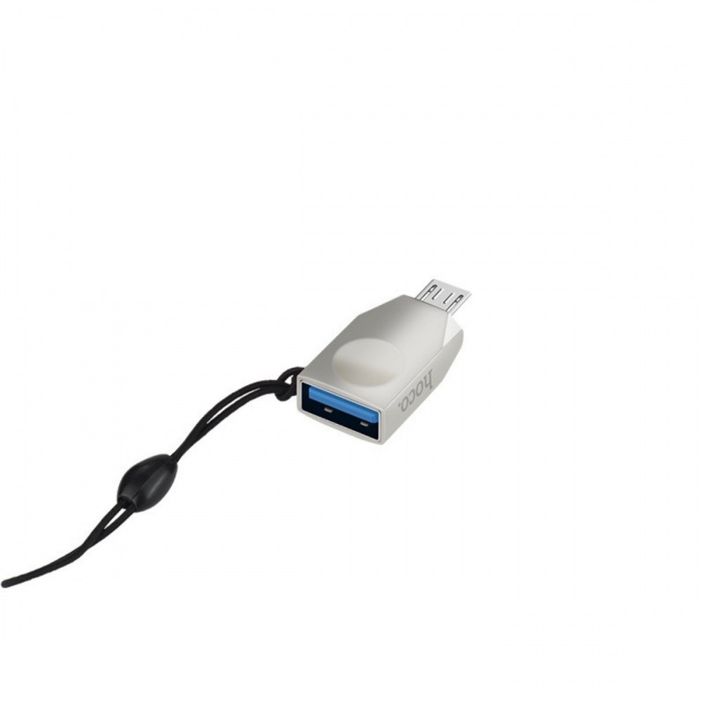 Перехідник Hoco UA10 Micro-USB OTG adapter Silver-0