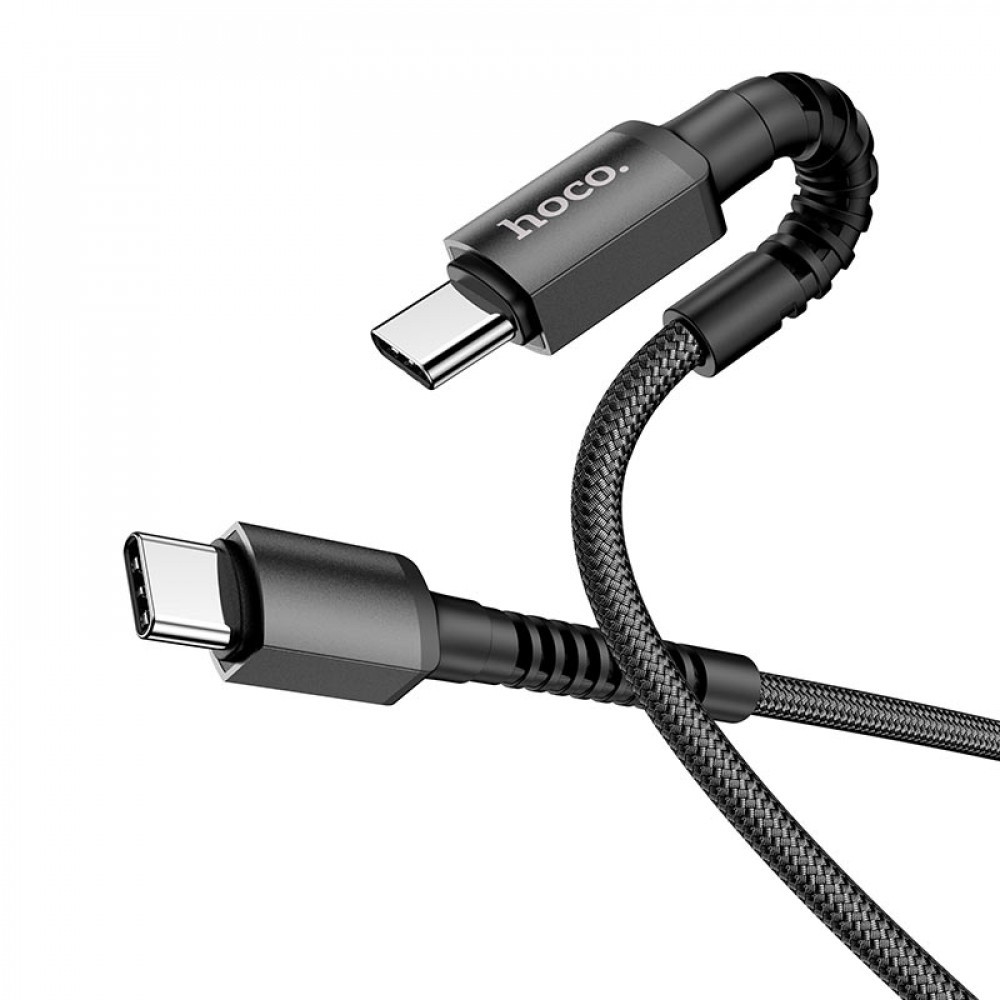 Кабель TYPE-C to TYPE-C Hoco X71 Especial 60W (Чорний)-1