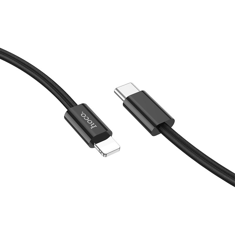 Кабель TYPE-C to Lightning Hoco X68 True color (Чорний)-0