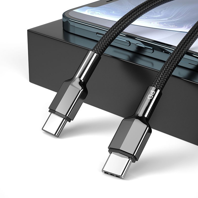 Кабель Type-C to Lightning XO NB183A 20W PD 1m (чорний)-0