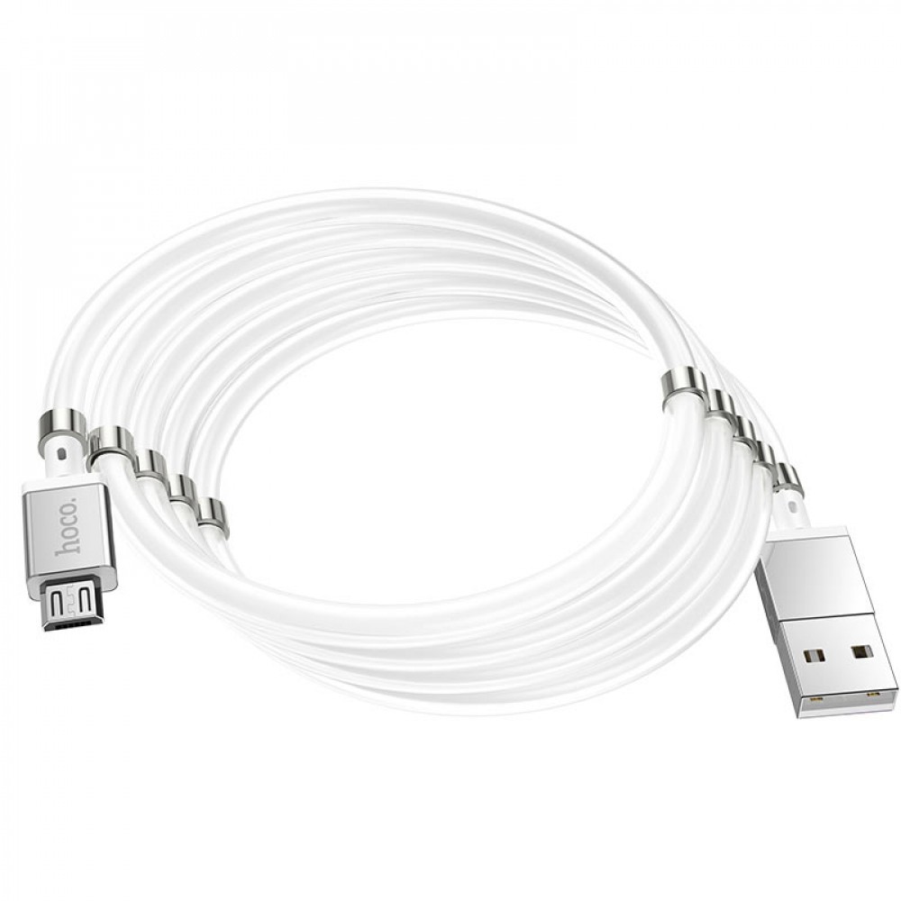 Кабель MICRO Hoco U91 Magic magnetic білий-1