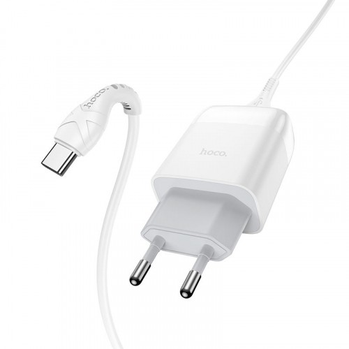 Зарядний пристрій HOCO 2в1 C72Q QC3.0 Type-C (1 USB/3,0A) білий-1