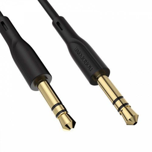 AUX-Кабель BOROFONE BL1 Audiolink 3.5mm 1m black-1