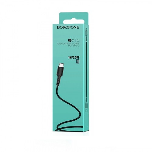 Кабель BOROFONE BX16 Easy для TYPE-C 3A/1m black-0