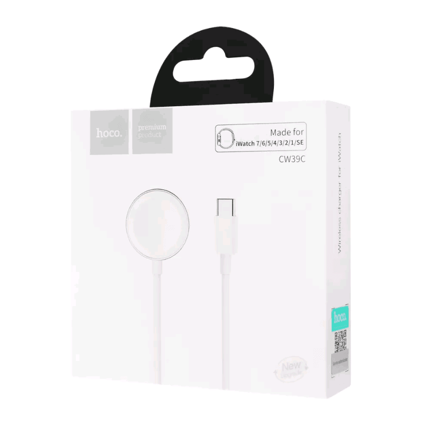 Зарядний пристрій Hoco CW39 для iWatch Type-C (white)-0