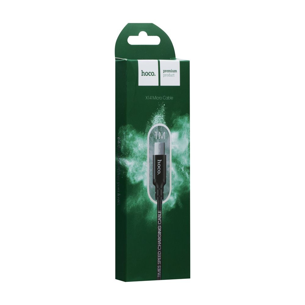 Кабель USB Hoco X14 Times Speed Micro (Чорний)-0