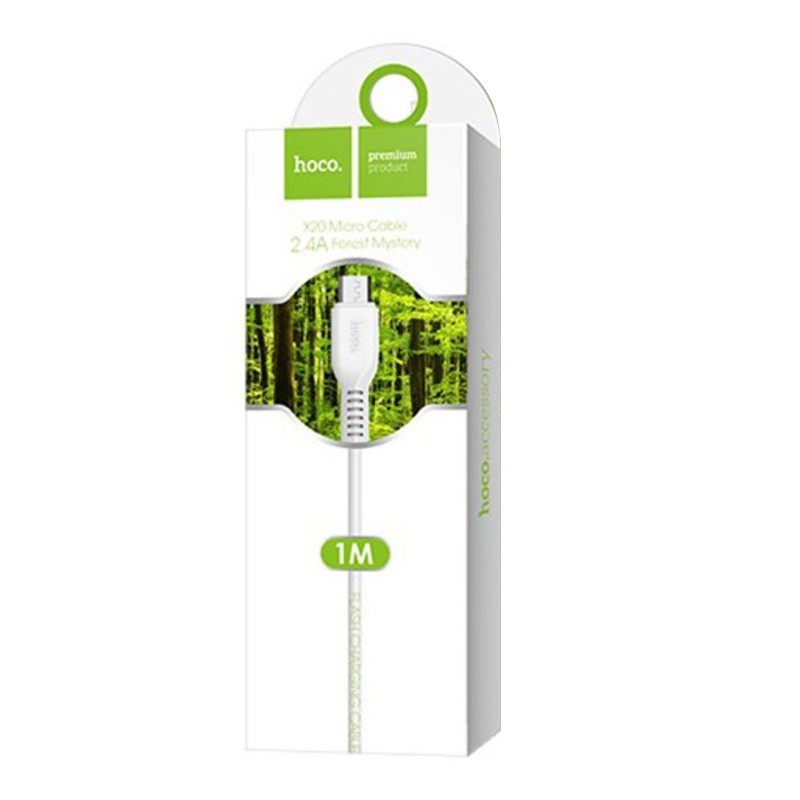 USB cable HOCO X20 Micro (1m) білий-0