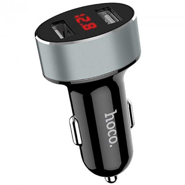 АЗУ HOCO Z26 High Praise 2USB/2,1A LCD Black-1