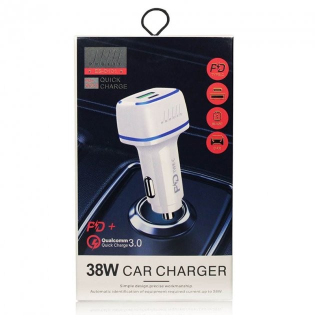 АЗП 38W Profit ES-D101 PD20W QC USB C+A (Black)-0