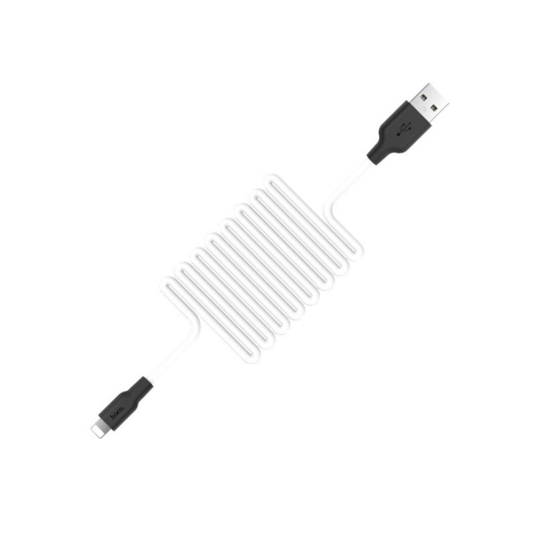 Кабель Lightning Hoco X21+ Silicone 2m чорно-білий-2