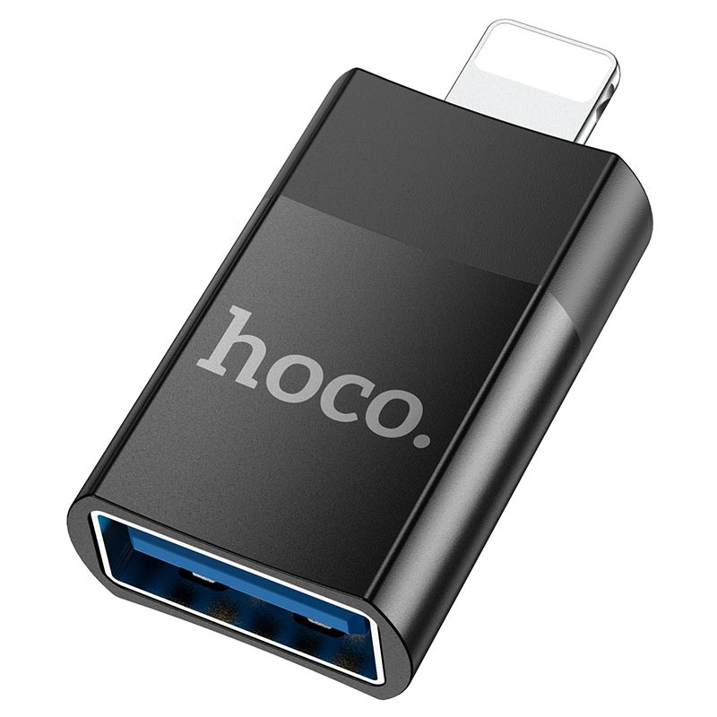 Перехідник Hoco UA17 LIGHTNING to USB converter Black-1