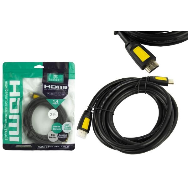 HDMI cabel Usams US-SJ529 U74 4K HD HDMI To HDMI 2.0  (3m) black-0